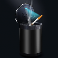 25 Pcs Smart Portable Car Alloy Ashtray Cup With LED Light